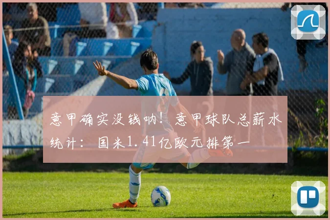 意甲确实没钱呐！意甲球队总薪水统计：国米1.41亿欧元排第一